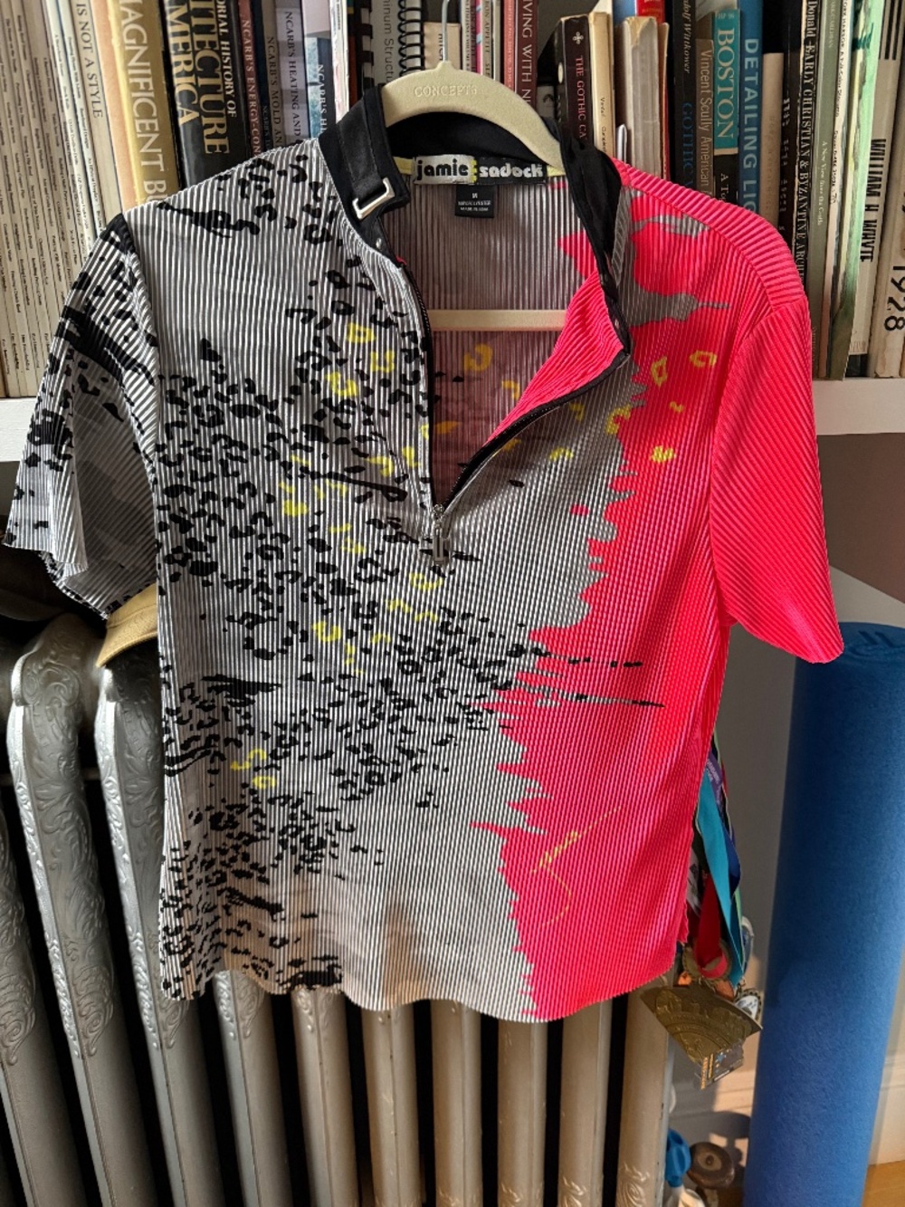 Jamie Sadock Crinkle Golf Shirt Sz M Short Sleeve